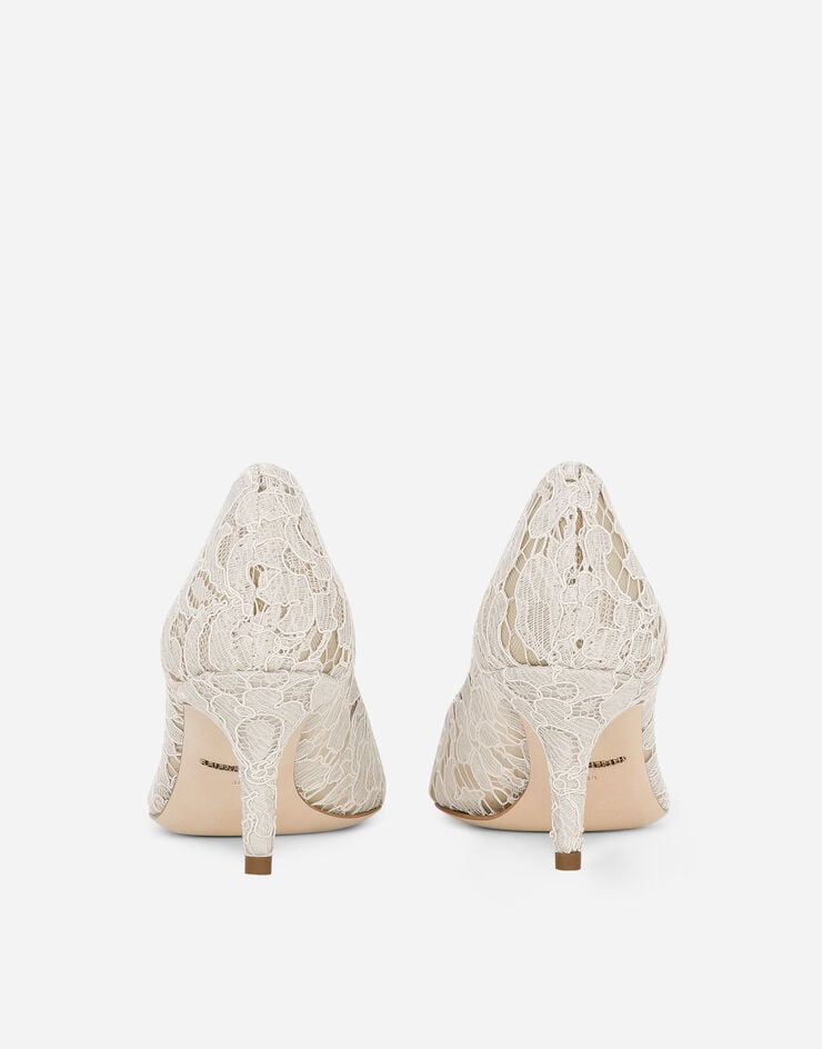Dolce & Gabbana Zapatos escotados de encaje Taormina con cristales Blanco CD0066AL198