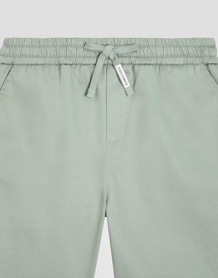 Dolce & Gabbana Cotton sateen bermuda shorts Green L43Q96FUFKA