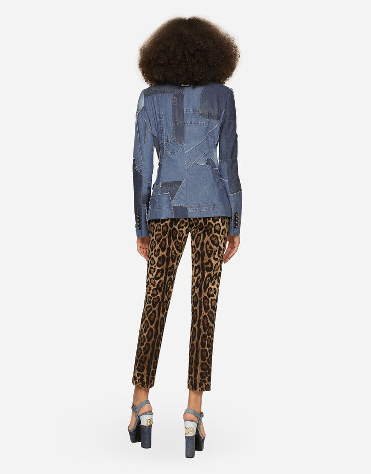 Dolce & Gabbana Low-rise floral drill pants ANIMAL PRINT FTATOTFSBAV