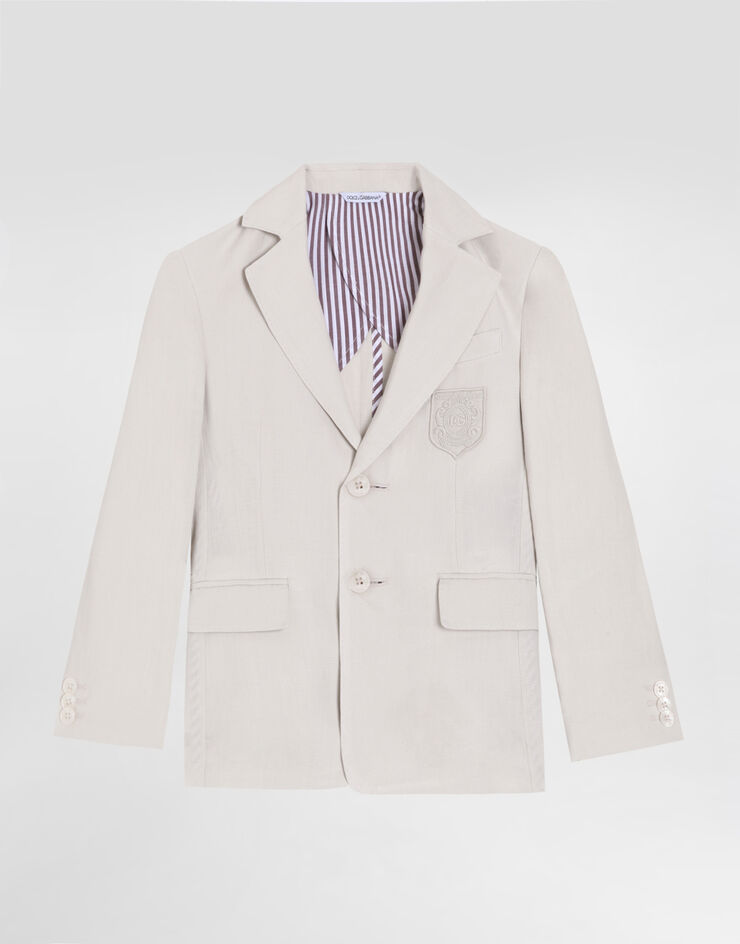 Dolce & Gabbana Deconstructed linen jacket Beige L41E97FU4LH