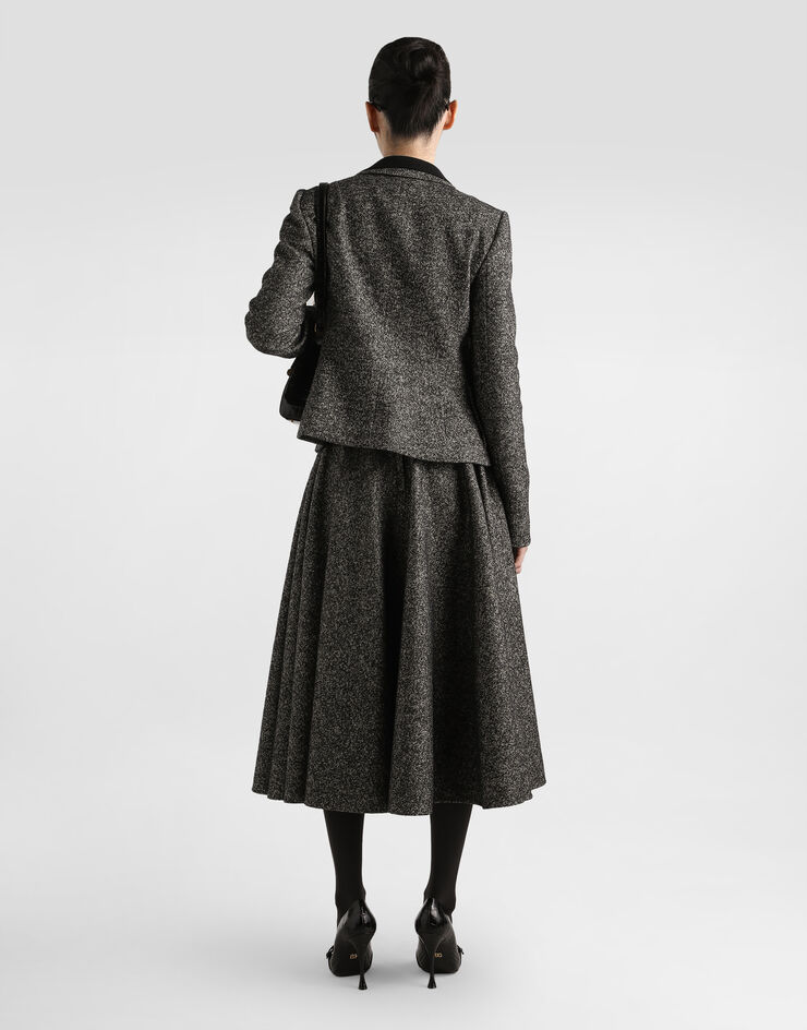 Dolce & Gabbana Single-breasted jacket in dotted wool blend Multicolor F27FPTFMZAO