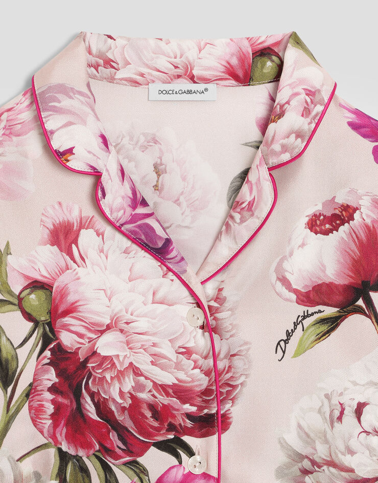 Dolce & Gabbana Peony-print twill vanity shirt Dolce & Gabbana Peony-print twill vanity shirt Multicolor L56S75G7QWU