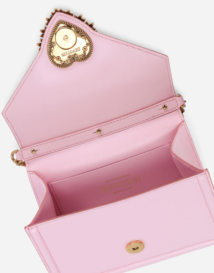 Dolce & Gabbana Kleine Tasche Devotion aus Kalbsleder Rosa BB6711AV893
