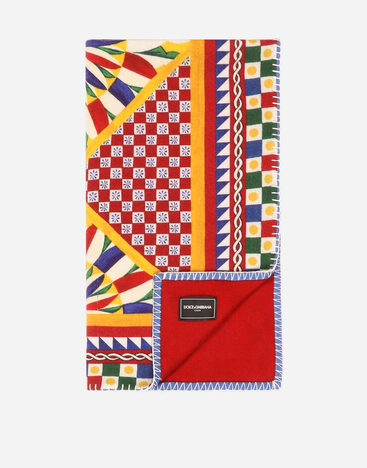 Dolce & Gabbana Silk and Wool Blanket Multicolor TCE012TCAB6