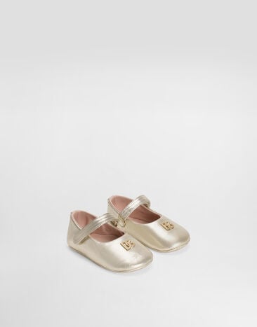 Dolce & Gabbana Laminated nappa leather ballet flats Grey DK0161AJ133