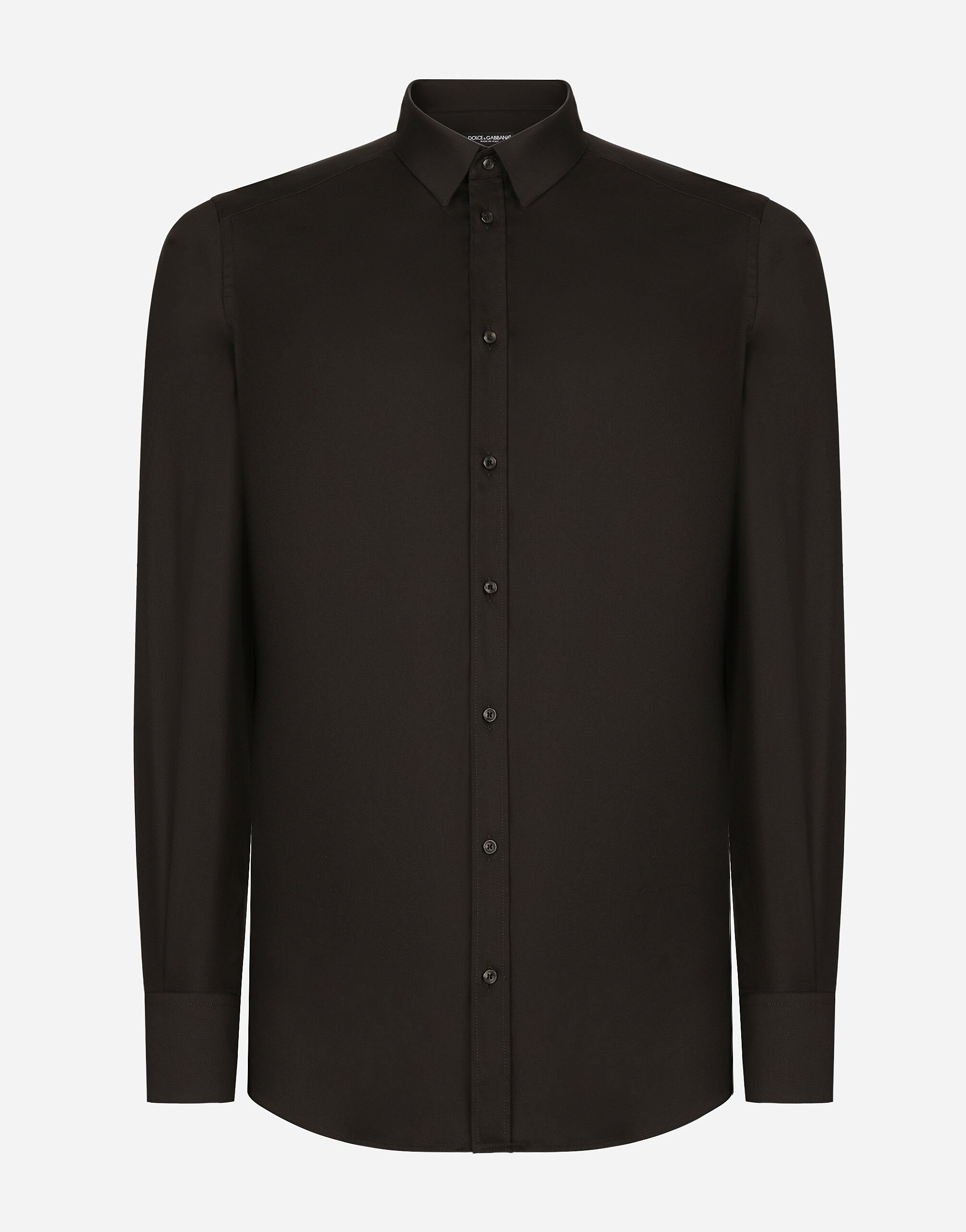 Stretch cotton Gold fit shirt in Black for Men Dolce Gabbana US