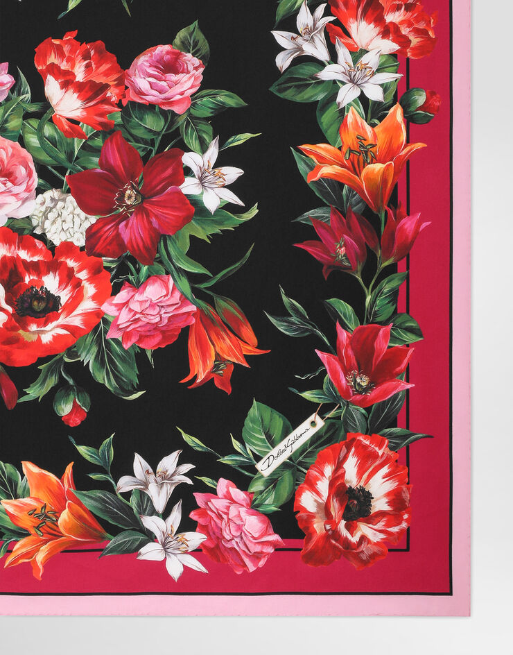 Dolce & Gabbana 90x90 silk twill foulard Multicolor FN090RGDC7A