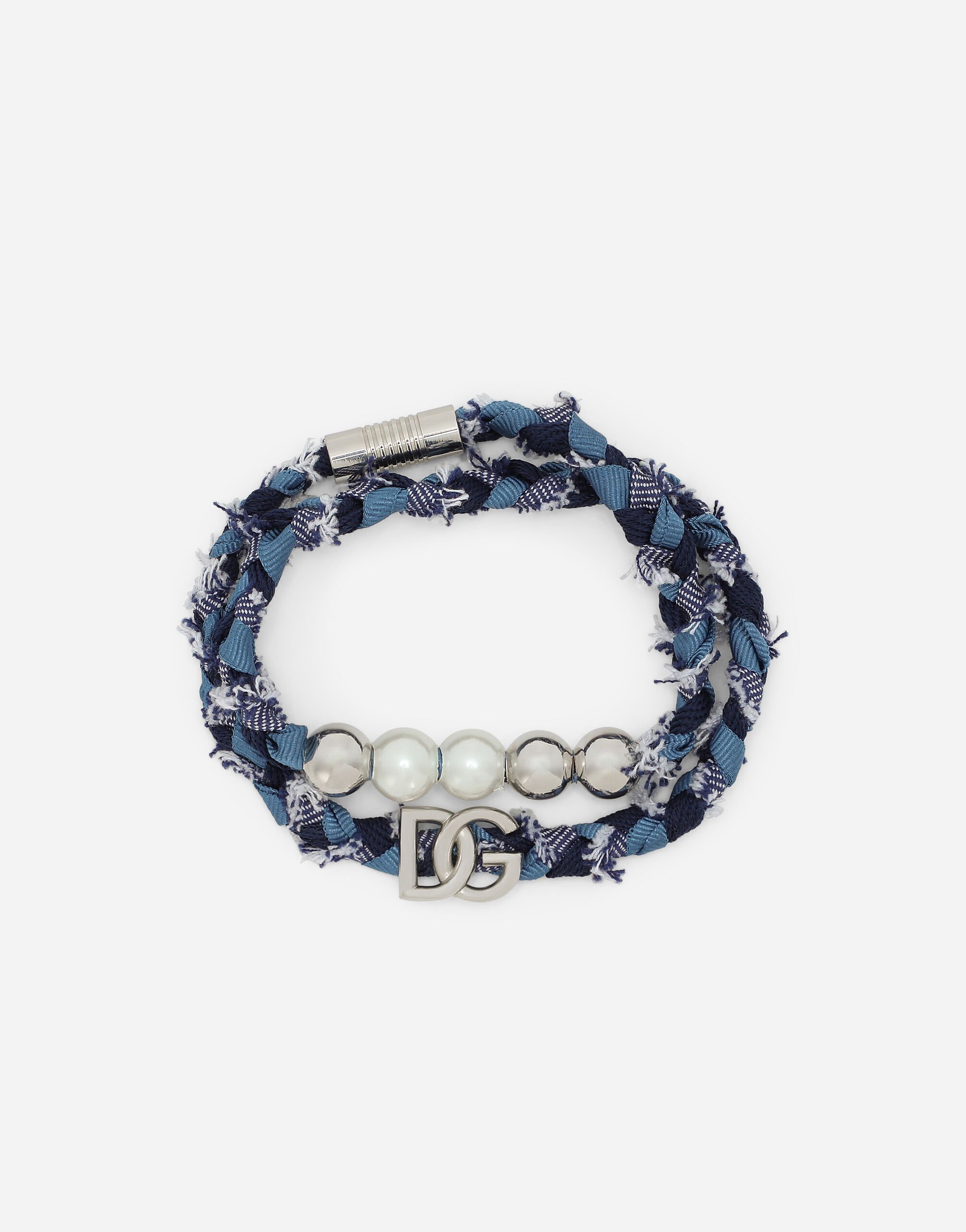 Dolce & Gabbana “Marina” interwoven bracelet Azure G5LI8TFU4LG