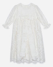 Dolce & Gabbana Long-sleeved galloon lace dress White L0EGC3LK062