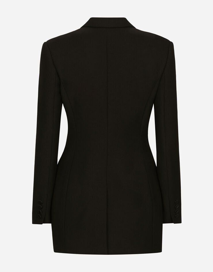 Dolce&Gabbana ロングブレザー ドルチェフィット シングルブレスト ウールキャディ ブラック F29XRTHUMTB