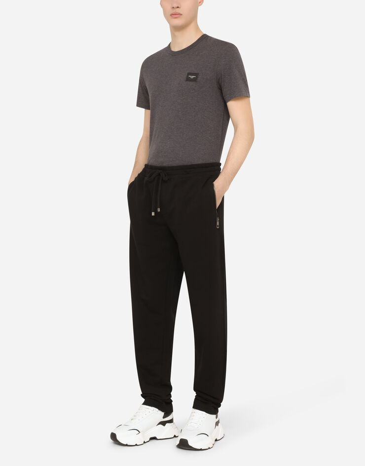 Dolce & Gabbana Cotton sweatpants Black G4HXATG7ZXD