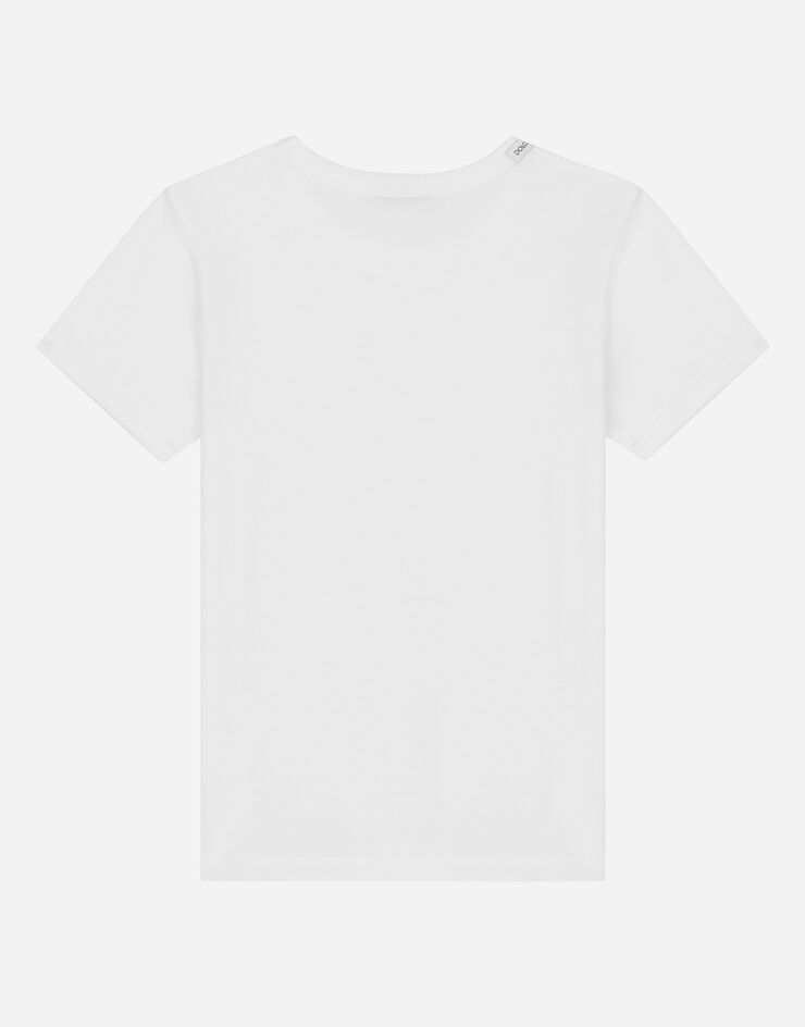Dolce & Gabbana Bi-pack t-shirt mit kurzem arm aus jersey WEIß L4J703G7OCU