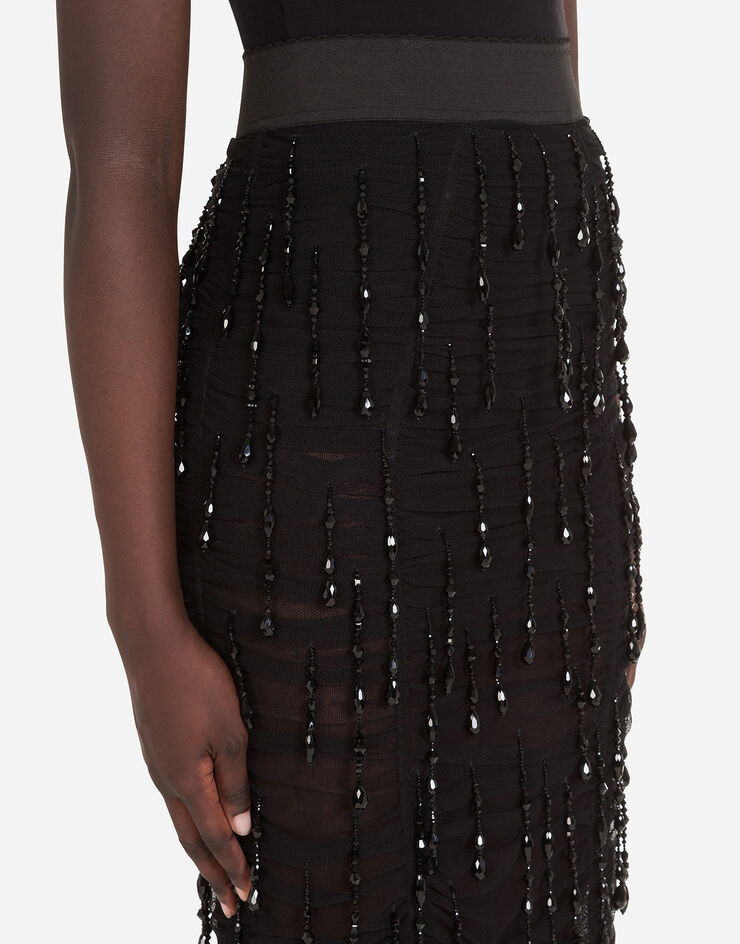 タイトスカート エンブロイダリー 