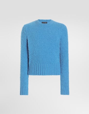 Dolce & Gabbana Bouclé-effect pullover Dolce & Gabbana Bouclé-effect pullover Azure GXXCLTJGMMO