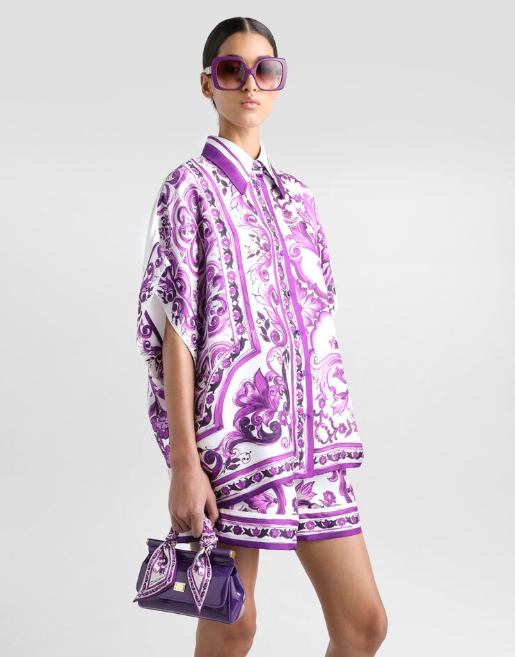 Dolce & Gabbana Henkeltasche Sicily klein Violett BB7116A1471
