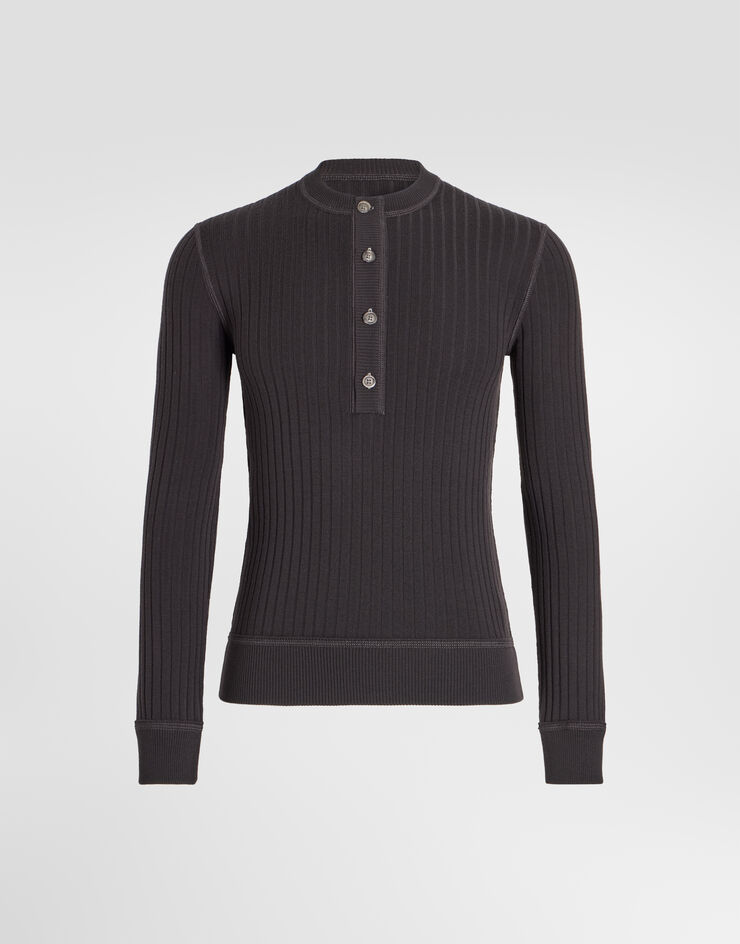 Dolce & Gabbana Serafino virgin wool pullover Dolce & Gabbana Serafino virgin wool pullover Grey GXX74TJCVZ3