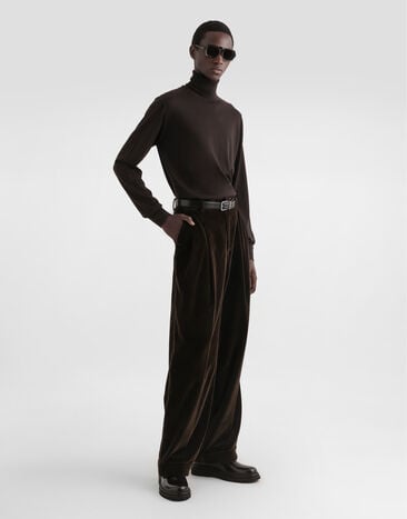 Dolce & Gabbana Pull à col roulé en cachemire Marron GXW05TJBW05