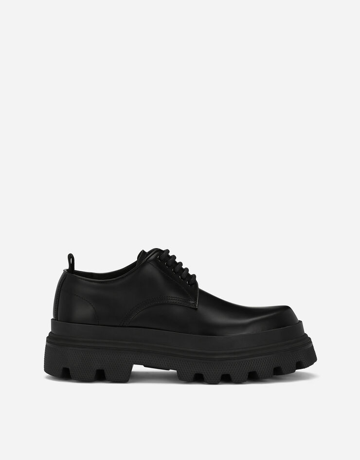 Dolce & Gabbana Brushed calfskin Derby shoes Black A10794AB640