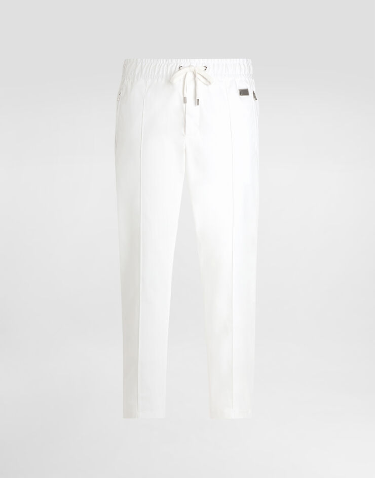 Dolce & Gabbana Cotton jogging pants with tag White GYACETFUFNV
