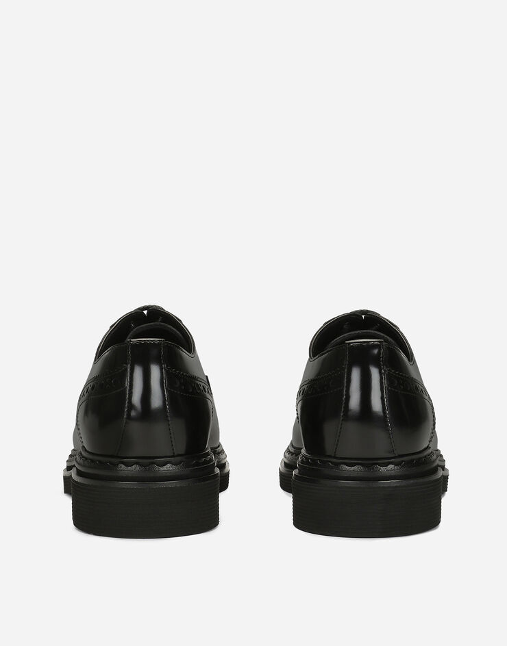 Dolce & Gabbana Schnürschuh aus gebürstetem Kalbsleder Schwarz CN0101A1203