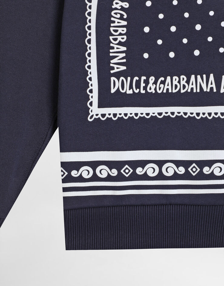 Dolce & Gabbana Bandanna-print sweatshirt Blue L4JWLGG7OLL