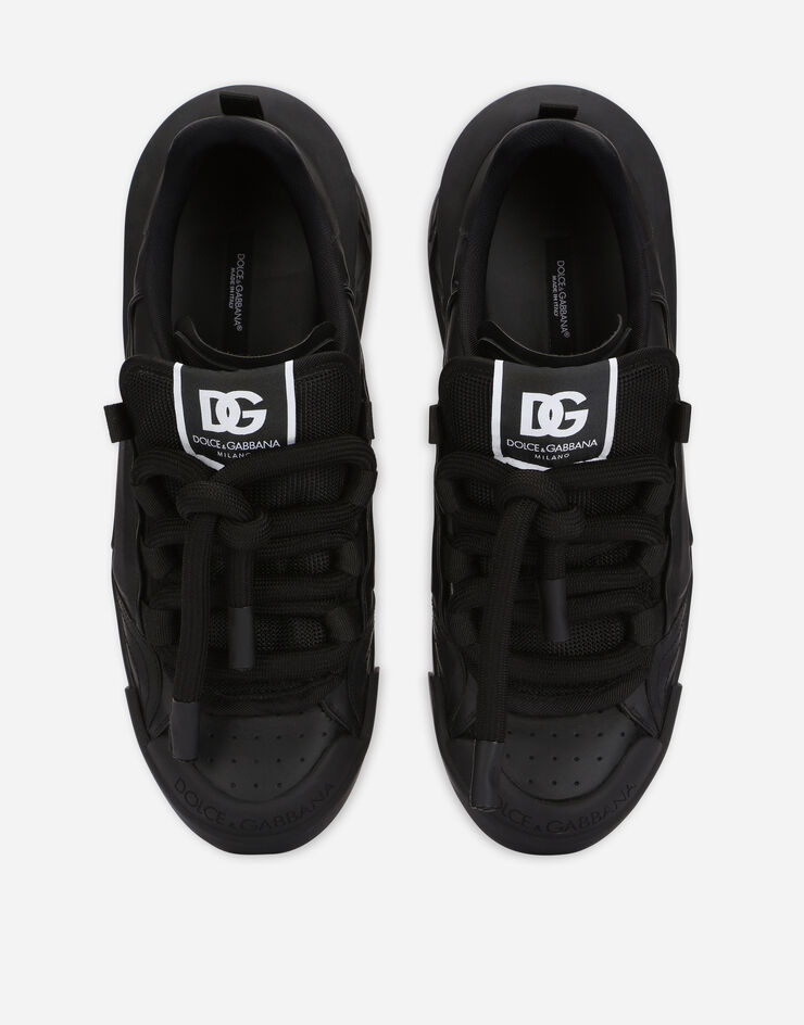 Dolce & Gabbana Mixed-material Portofino sneakers Black CS2061AB950
