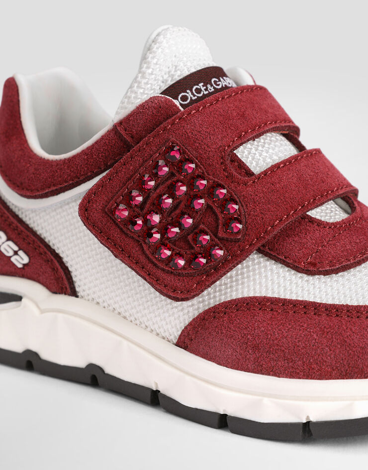Dolce & Gabbana DG Cushion velour fabric sneakers Dolce & Gabbana DG Cushion velour fabric sneakers Red DN0237A3M67