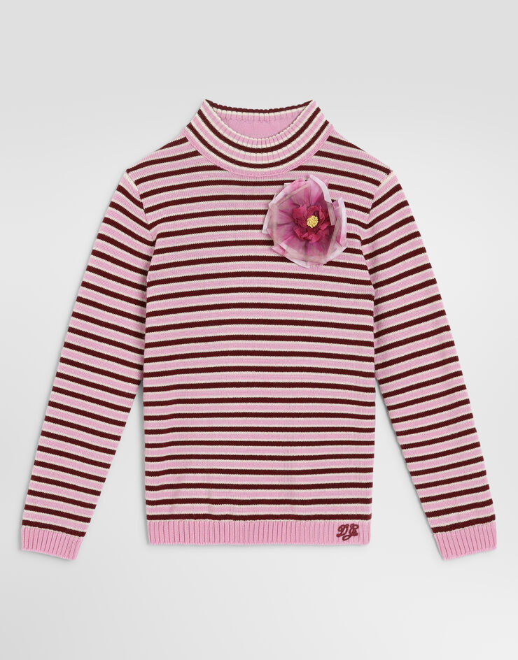 Dolce & Gabbana Mock neck knit top Multicolor L5KWMAJDVNB