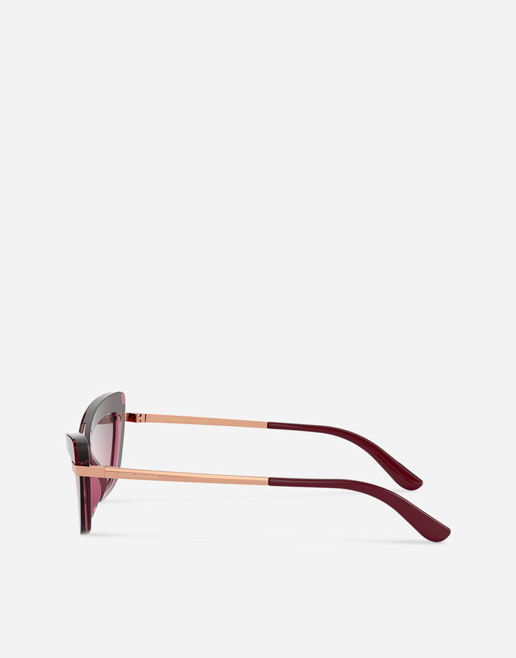 Dolce & Gabbana Half print sunglasses Dolce & Gabbana Half print sunglasses BURGUNDY VG4378VP77E