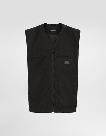 Dolce & Gabbana Technical fabric vest with tag Black G9BNITFUS23