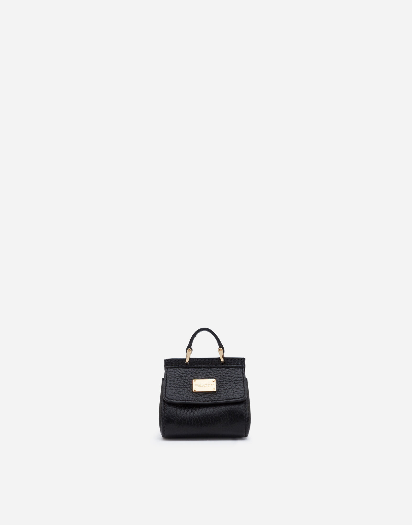 Calfskin Sicily keychain in Black for Women | Dolce&Gabbana® US