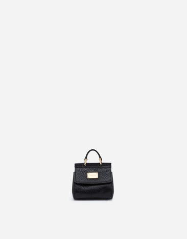 Dolce & Gabbana SICILY キーホルダー カーフスキン ブラック BI1073AC176