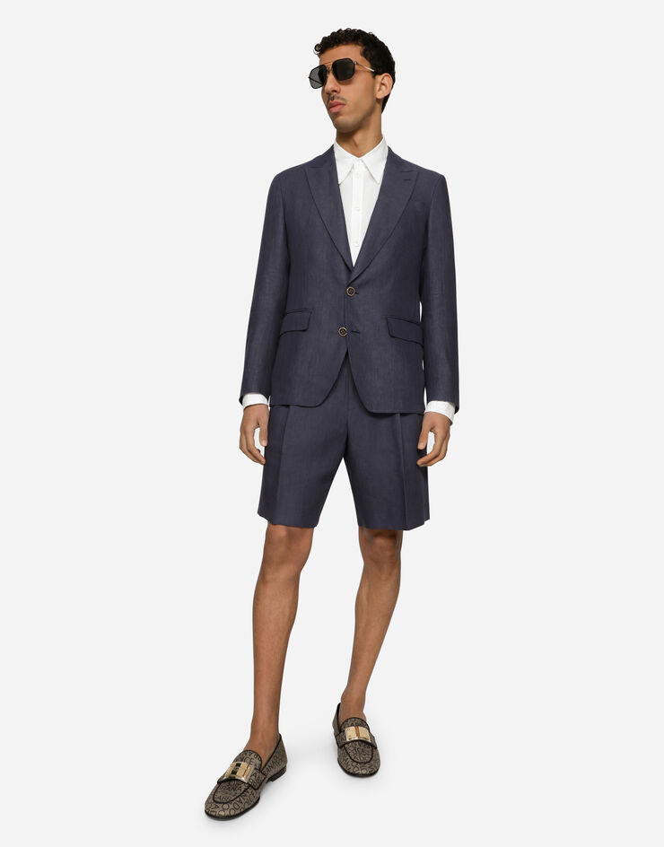 Dolce & Gabbana Linen shorts Blue GW0MATGG868