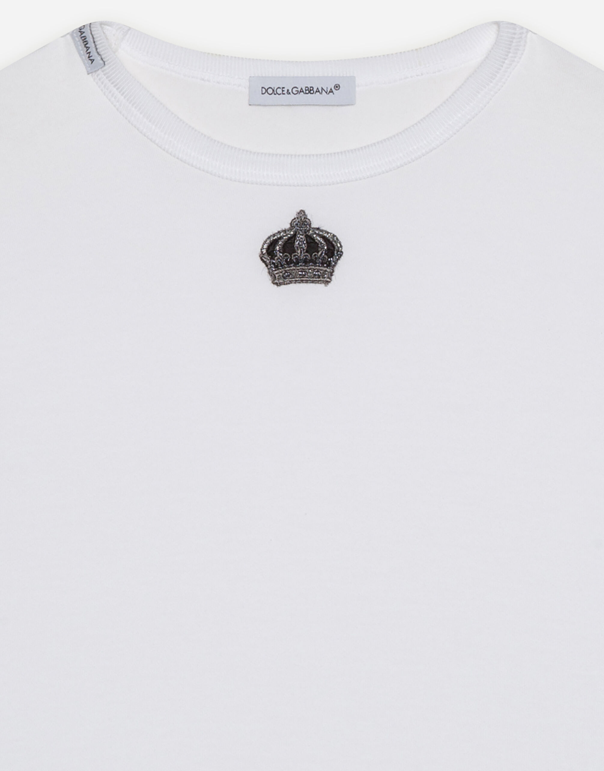 Long-sleeved t-shirt with crown patch