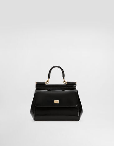 Dolce & Gabbana Henkeltasche Sicily mittelgroß Schwarz BB6003A1037