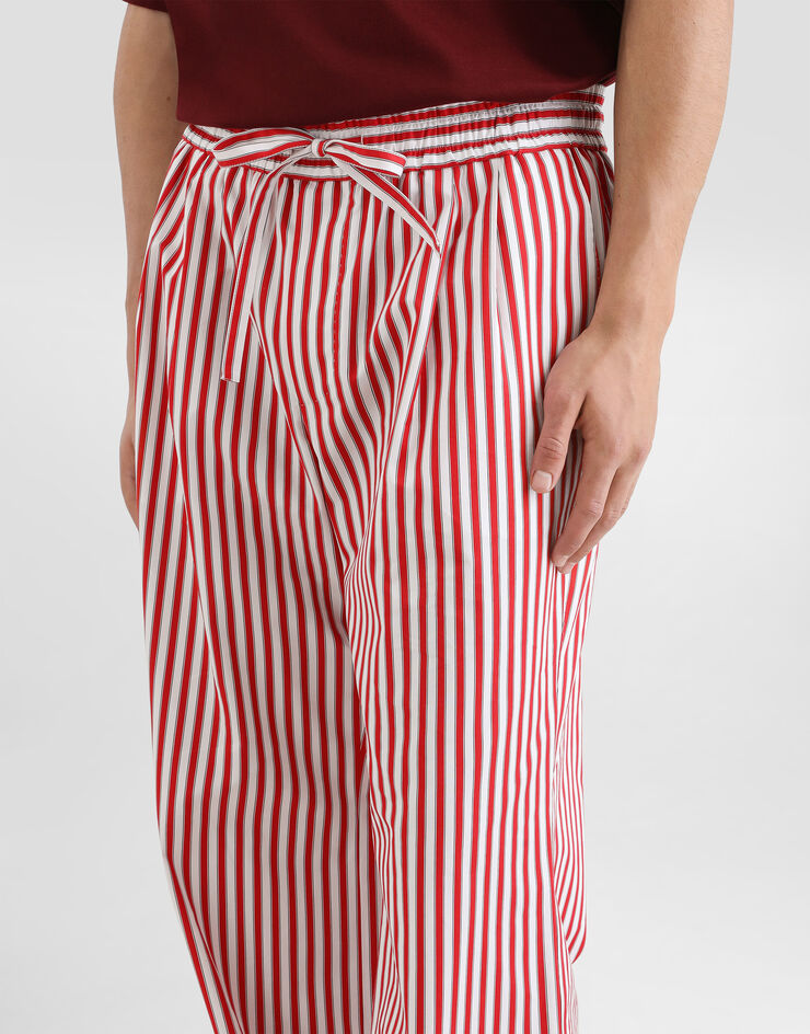 Dolce & Gabbana Pantalones en popelina de rayas Dolce & Gabbana Pantalones en popelina de rayas Multicolor GP077TFR54A