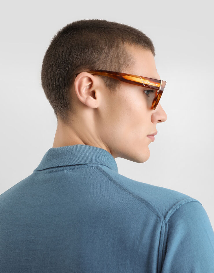 Dolce & Gabbana Polo en cachemire Dolce & Gabbana Polo en cachemire Azure GXZ25TJBW1P