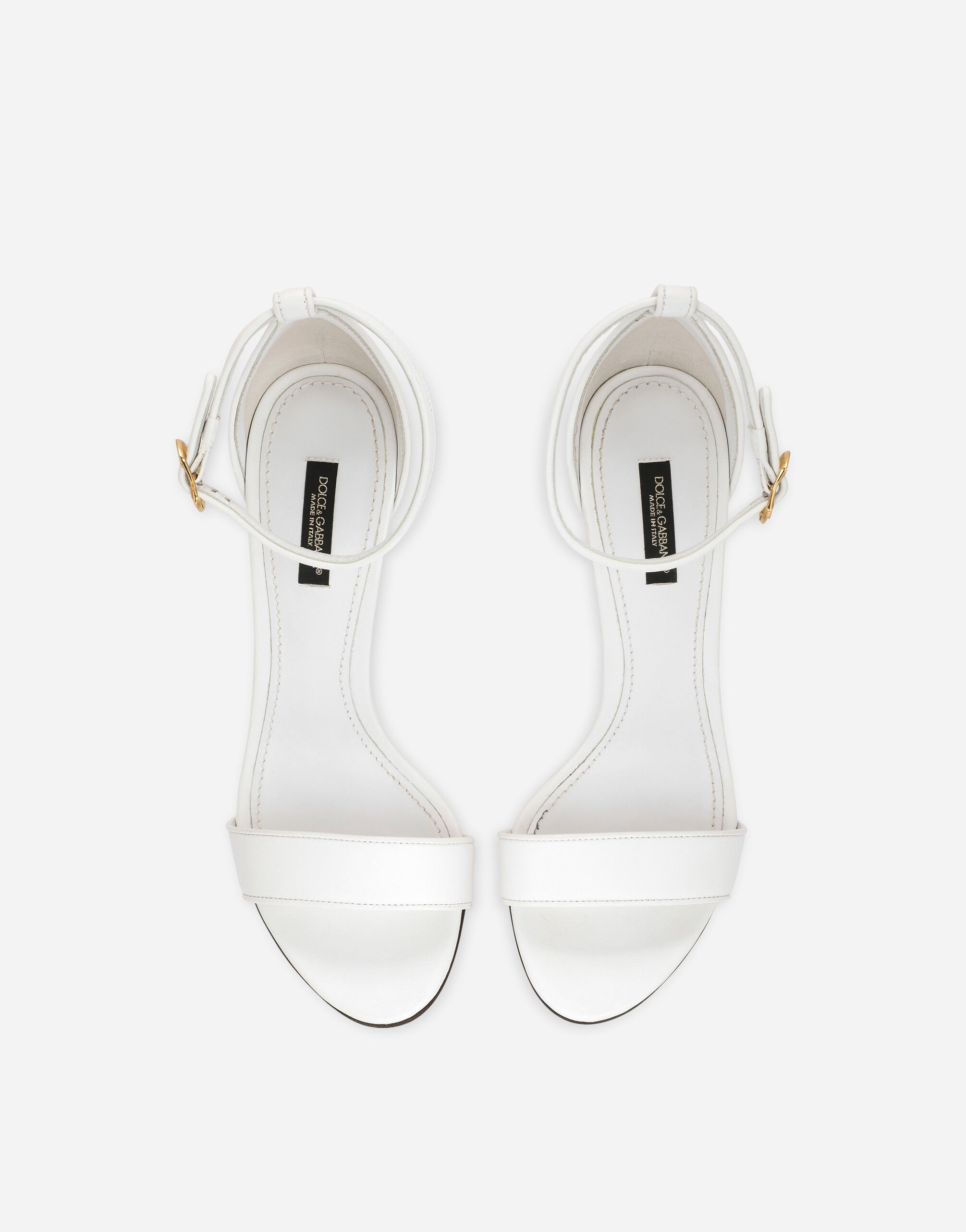 Nappa leather sandals with baroque d&g heel 2025
