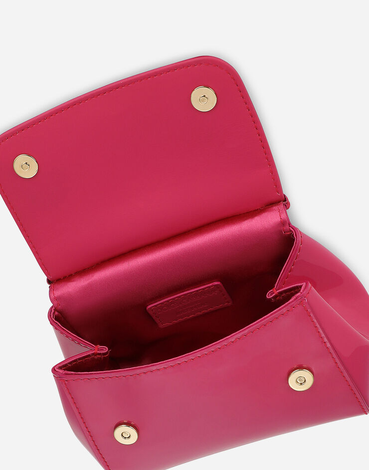 Dolce & Gabbana Мини-сумка Sicily из лакированной кожи розовый EB0003A1067
