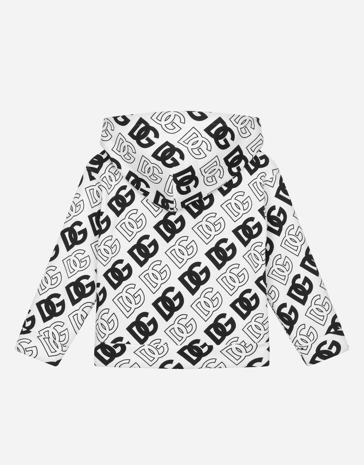 Dolce & Gabbana Jersey hoodie with DG logo print Multicolor L4JWCKHS7KD