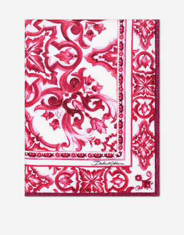 Dolce & Gabbana Majolica-print terrycloth beach towel Print L5J833FSG5V