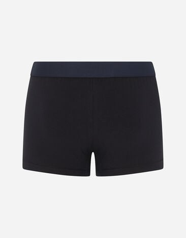 Dolce & Gabbana Two-way-stretch jersey regular-fit boxers with emblem Blue M4C03JONN94