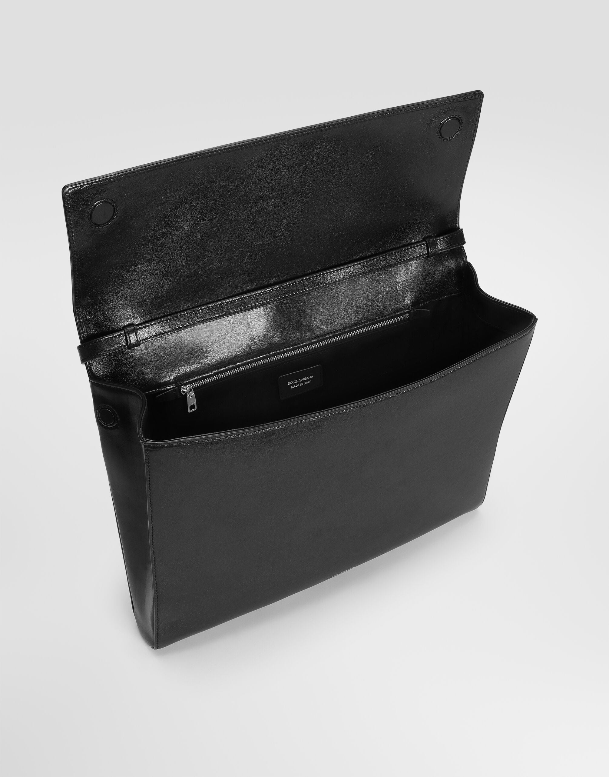 Lock calfskin clutch bag in Black for Men | Dolce&Gabbana® US