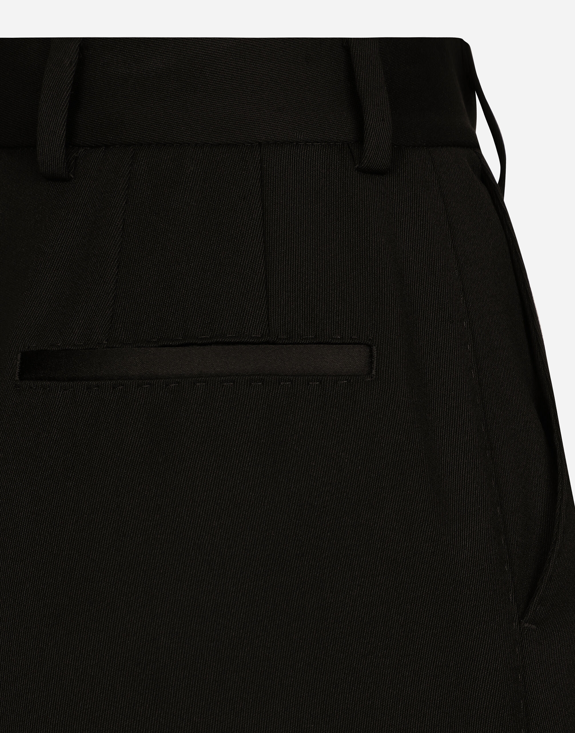 Wool gabardine cigarette pants in Black for Women | Dolce&Gabbana® US