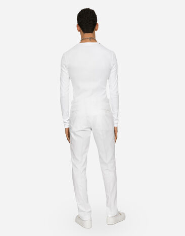 Dolce&Gabbana Cotton gabardine pants White GY7BMTFU6ZF