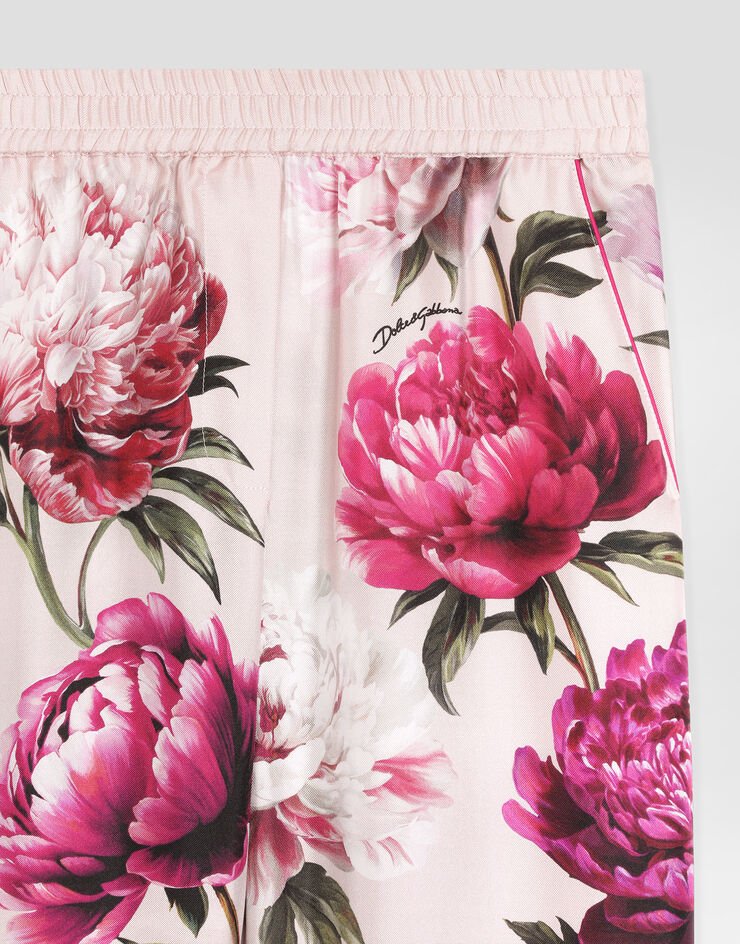 Dolce & Gabbana Peony-print twill trousers Dolce & Gabbana Peony-print twill trousers Multicolor L53P36G7QWU