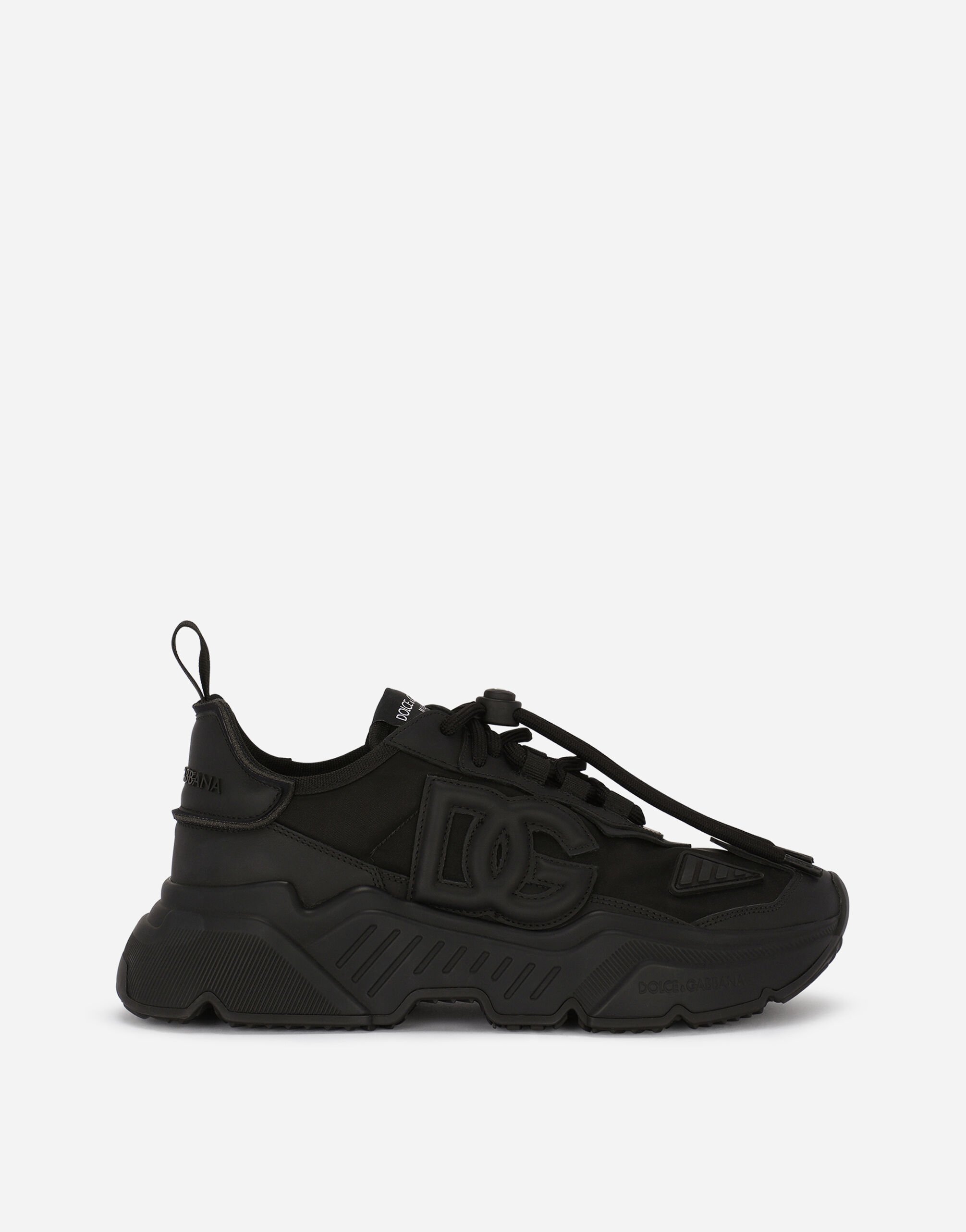 Mixed materials Daymaster sneakers in Black for Women Dolce Gabbana