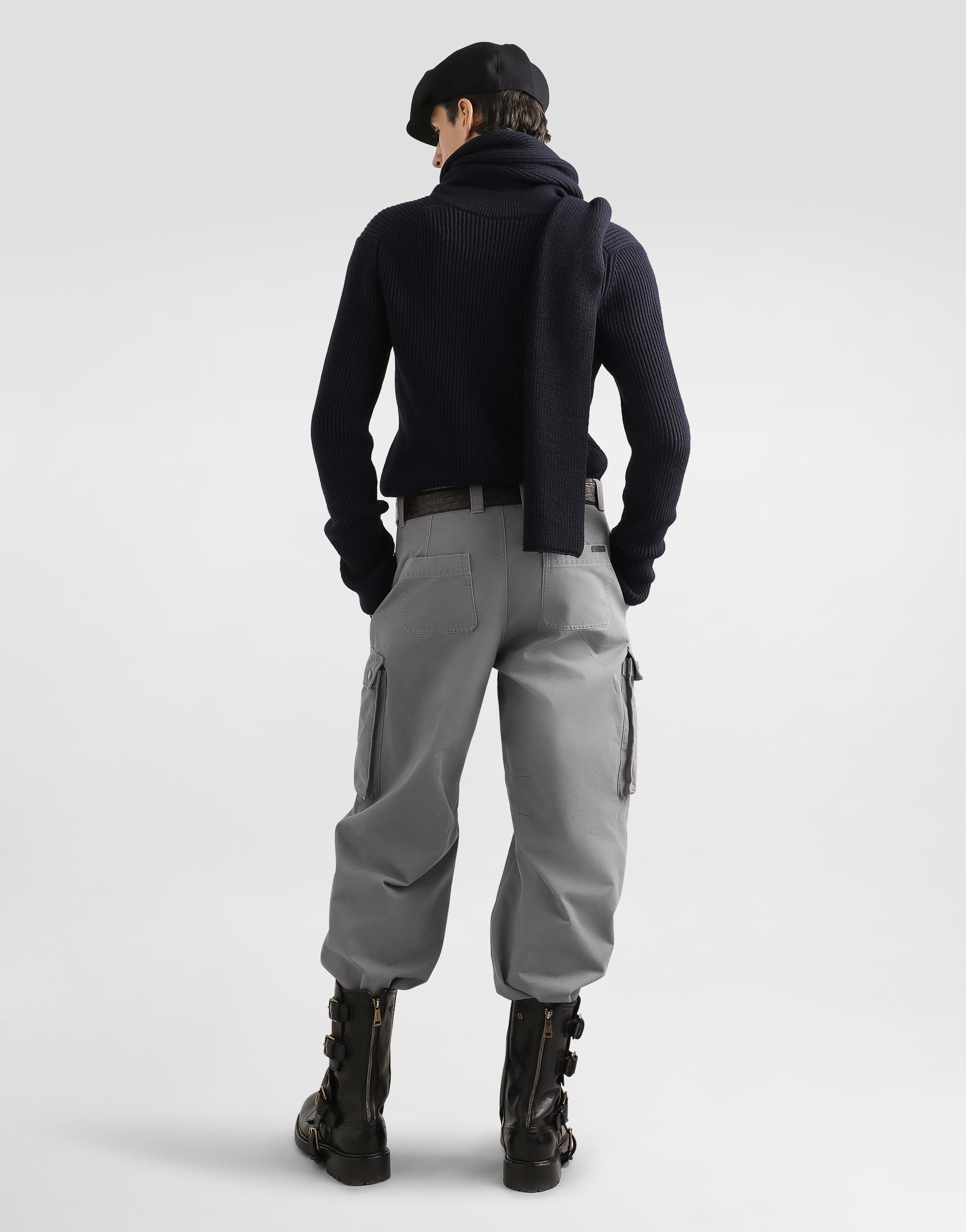 Turtleneck zipped pullover with logo - thumbnail 3