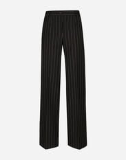 Dolce & Gabbana Flared pinstripe woolen pants Print FTCJUTHS5NO