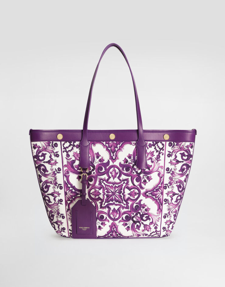 Dolce & Gabbana Majolica-print atene shopping bag Multicolor BB7826AN220